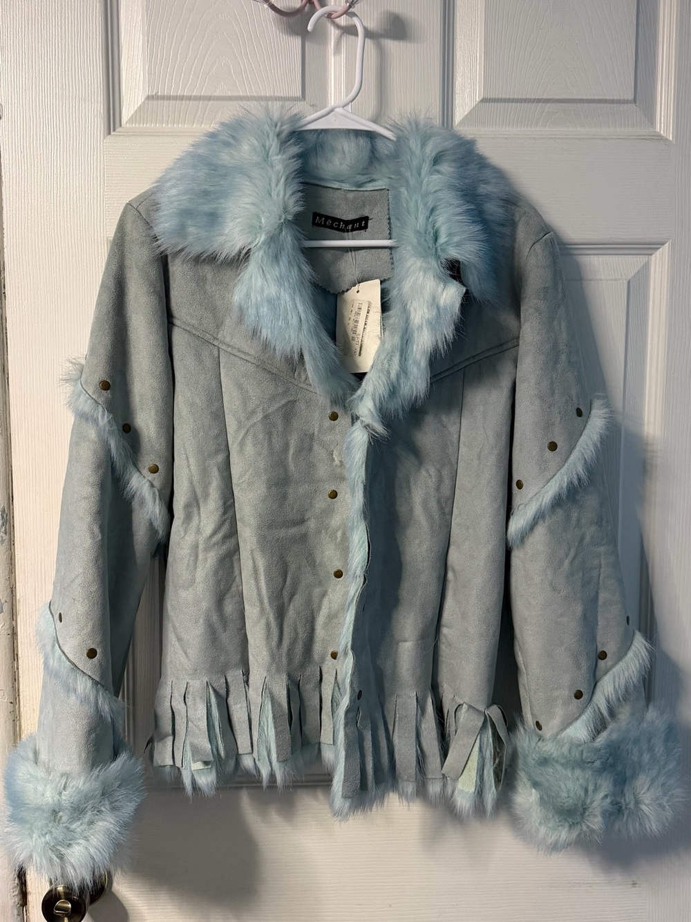 Riley & Co. Mechant Light Blue Western-style fur Jacket
